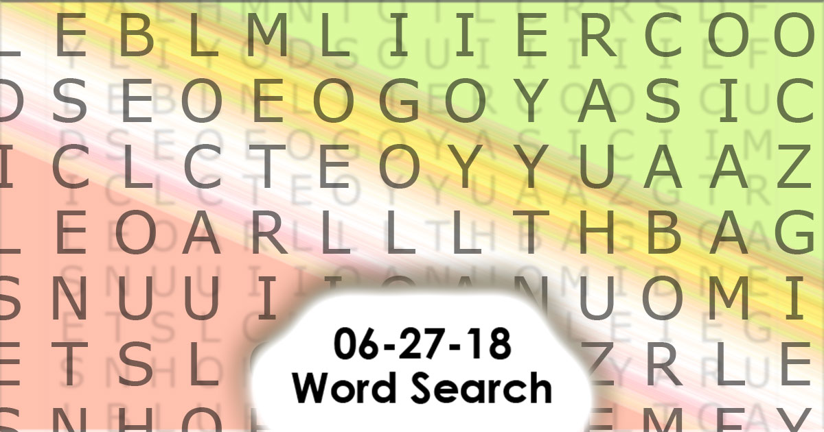 06-27-2018 Word Search