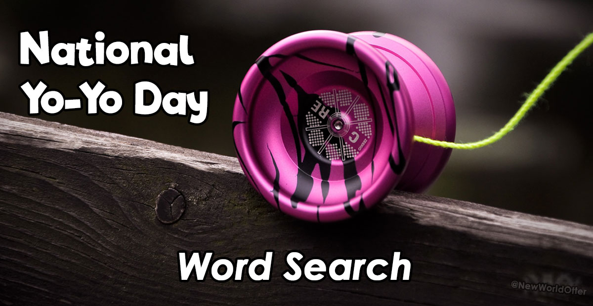 National Yo-Yo Day Word Search